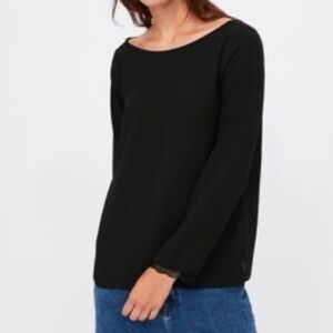 Ann Taylor Relax Fit Black Blouse Size XS